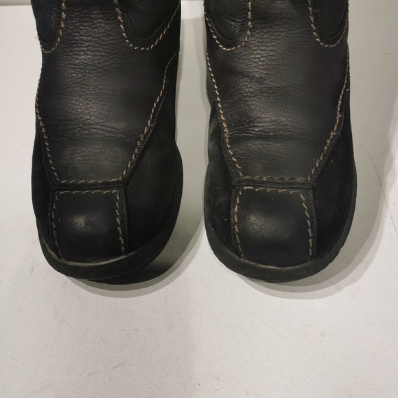 Pajar Womens Boots Winter Snow Leather Suede Black Wedge 12" - Picture 4 of 8